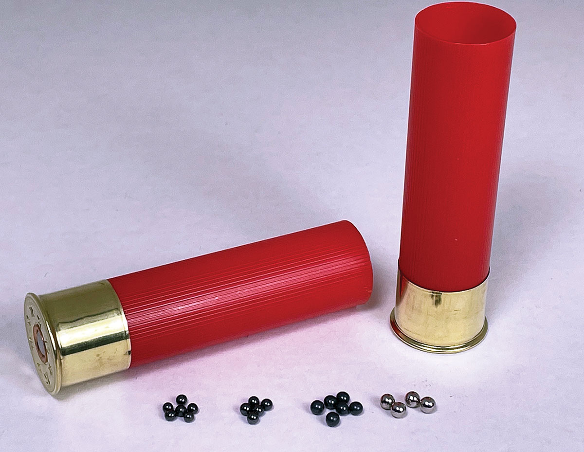 Not all shot sizes are a good fit for the 16 gauge. The best options, particularly for upland hunting, are found between – and including – No. 8 and No. 5. Shown here are (left to right): No. 8, No. 7½, No. 6 and No. 5.